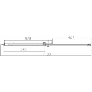 Душевая дверь Vincea Dice 110х200 прозрачная, черная (VDS-4D110CLB)