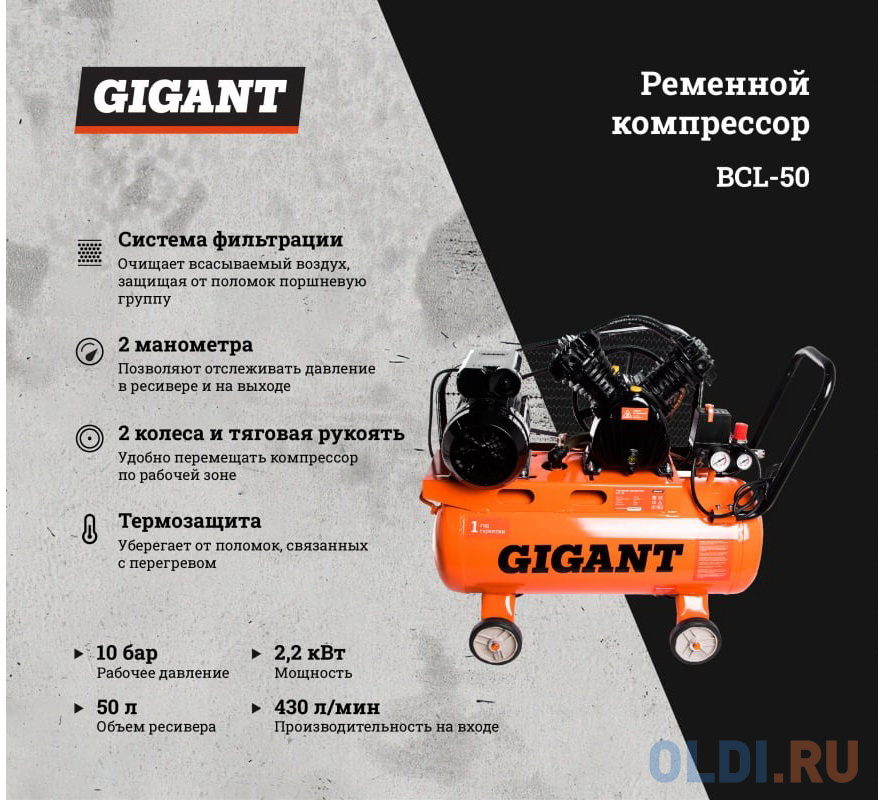 Gigant Ременной компрессор BCL-50