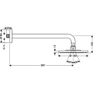 Верхний душ Hansgrohe Raindance air (27468000)