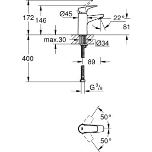 Смеситель для раковины Grohe BauFlow (23752000)