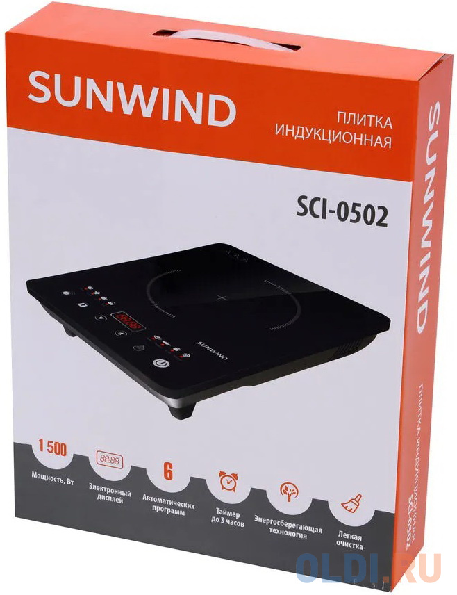 Индукционная электроплитка SunWind SCI-0502 чёрный