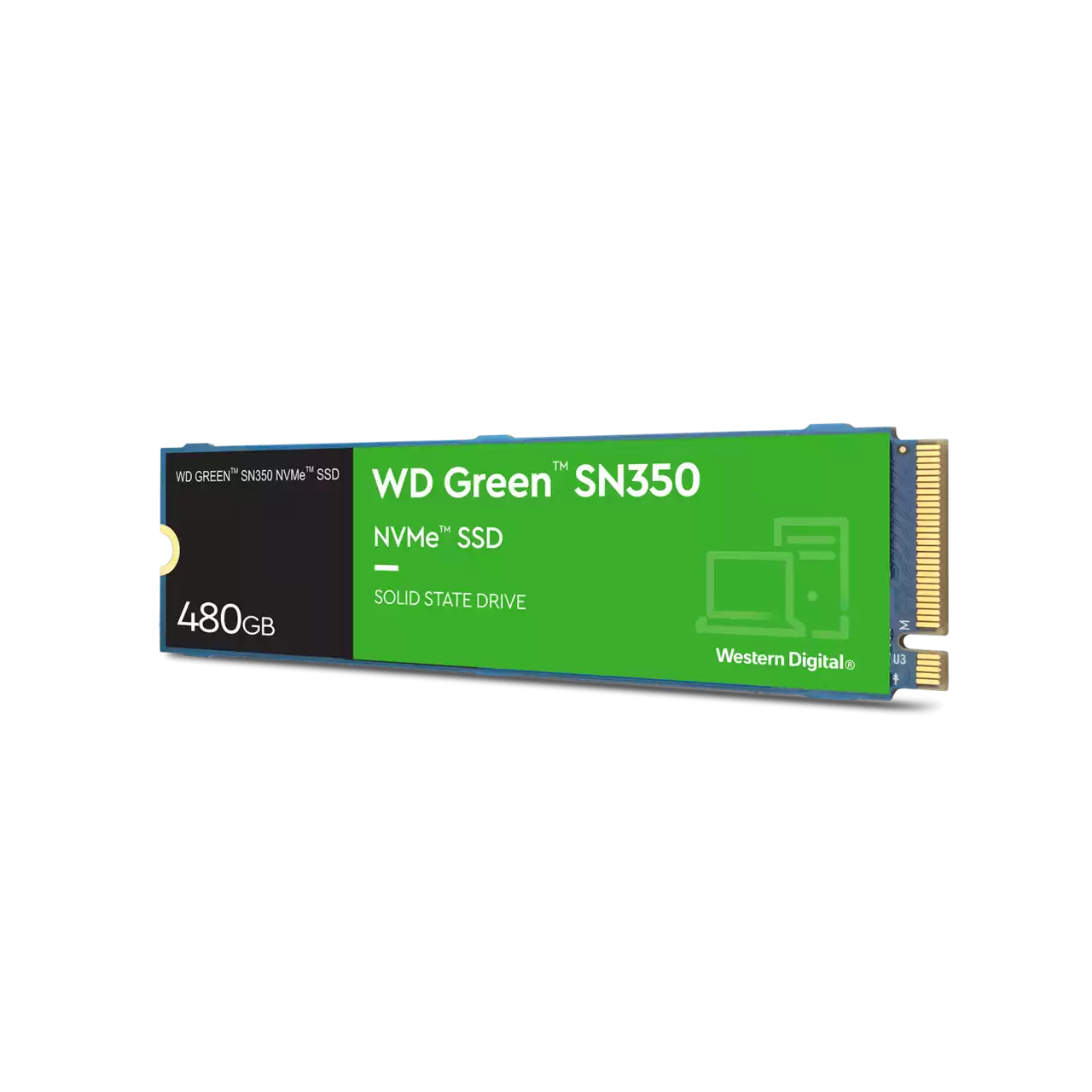Твердотельный накопитель (SSD) Western Digital 480Gb Green SN350, 2280, M.2, NVMe (WDS480G2G0C)