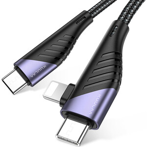 Кабель KUULAA KL-X47 USB Type C - 2 в 1 USB Type C и Lightning (8-pin) в Москвe