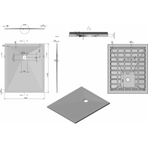 Душевой поддон Vincea VST-4SR 110х90 с сифоном, белый матовый (VST-4SR9011W, Vsph-D132)