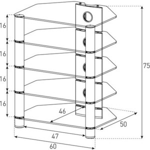 Стойка под аппаратуру Sonorous RX 2150 C-SLV