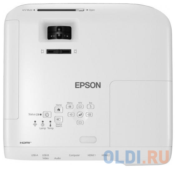 Проектор Epson EB-FH52 1920х1080 4000 люмен 16000:1 белый черный V11H978040