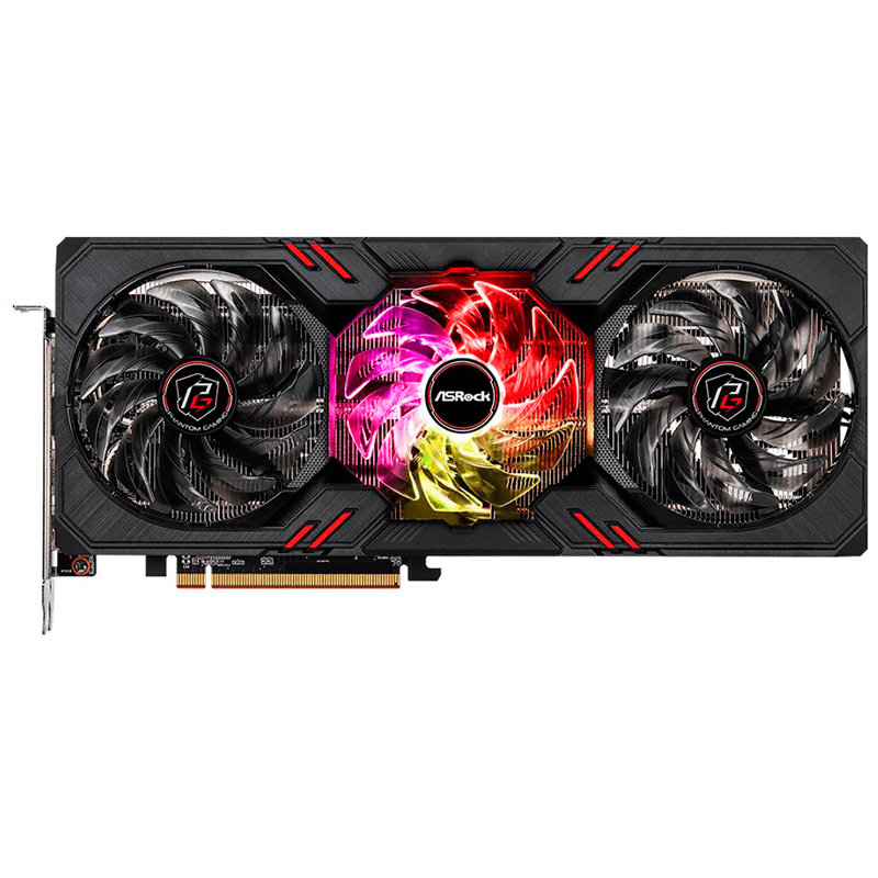 Видеокарта ASRock Radeon RX 7600 Phantom Gaming 8G OC 2355MHz PCI-E 4.0 8192Mb 18000MHz 128-bit HDMI 3xDP RX7600 PG 8GO