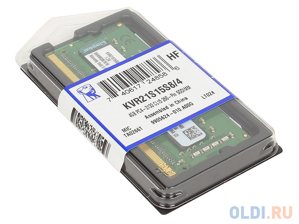 Оперативная память для ноутбука Kingston KVR21S15S8/4 SO-DIMM 4Gb DDR4 2133MHz