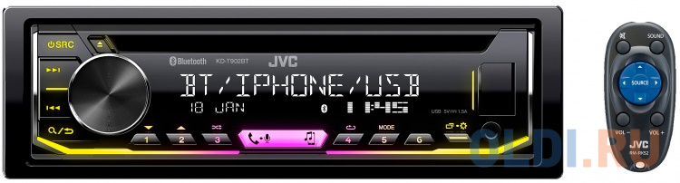 Автомагнитола CD JVC KD-T902BT 1DIN 4x50Вт