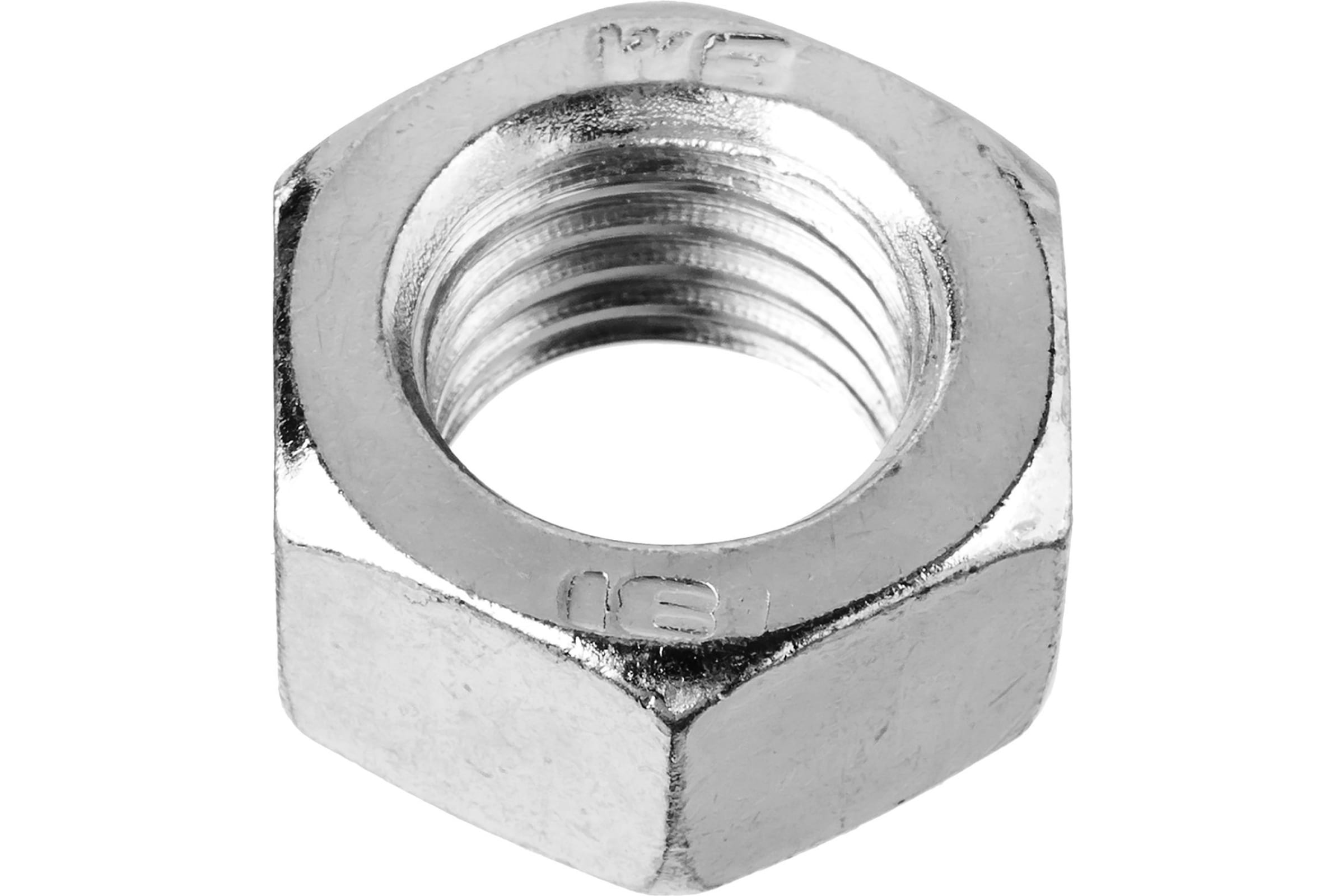 Гайка Зубр, М8, 934 DIN, оцинкованная сталь, 10 шт., фасовка (303556-08)