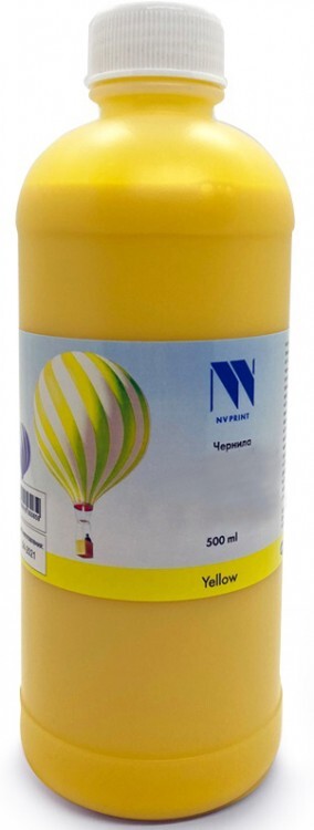 Чернила NV-Print NV-INK500U, 500 мл, желтый, совместимые, водные для Сanon/Epson/НР/Lexmark универсальные (NV-INK500UY)