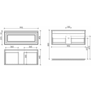 Тумба под раковину Sancos Very 100х45 Bianco (VR100W)