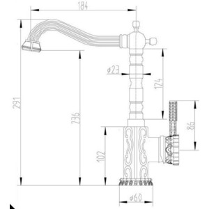 Смеситель для кухни ZorG Antic бронза (A 109K-BR)