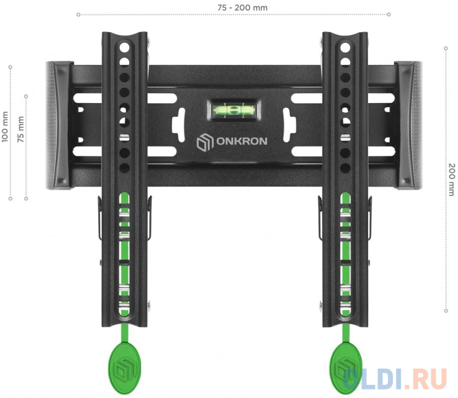 Кронштейн для телевизора Onkron TM4 черный 17"-43" макс.36.5кг настенный наклон в Москвe