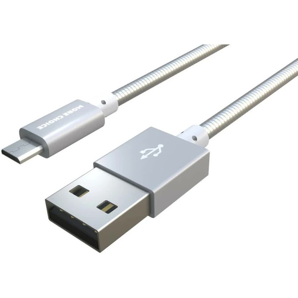 Дата-кабель More choice USB 2.1A для micro USB K31m металл 1м (Silver) в Москвe