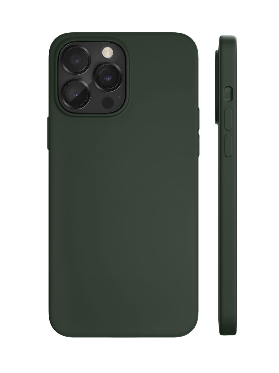 Чехол защитный VLP Silicone case with MagSafe для iPhone 14 Pro, темно-зеленый