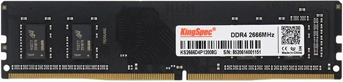 Память DDR4 DIMM 16Gb, 2666MHz, CL19, 1.2 В, KingSpec, Desktop (DDR4-PC-16GB)