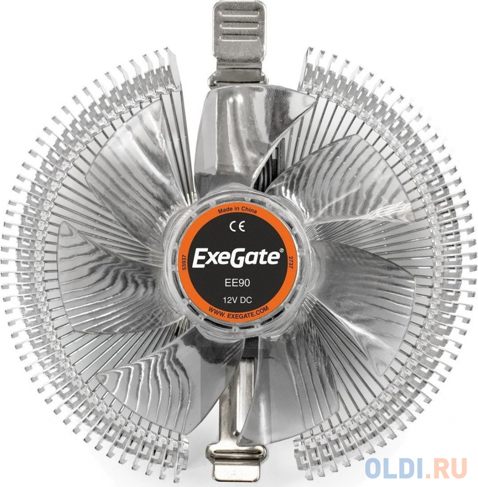 Exegate EX286149RUS Кулер EE90 ExeGate (Al, LGA775/1150/1151/1155/1156/1200/AM2/AM2+/AM3/AM3+/AM4/FM1/FM2/754/939/940, TDP 75W, Fan 90mm, 2200RPM, Hyd
