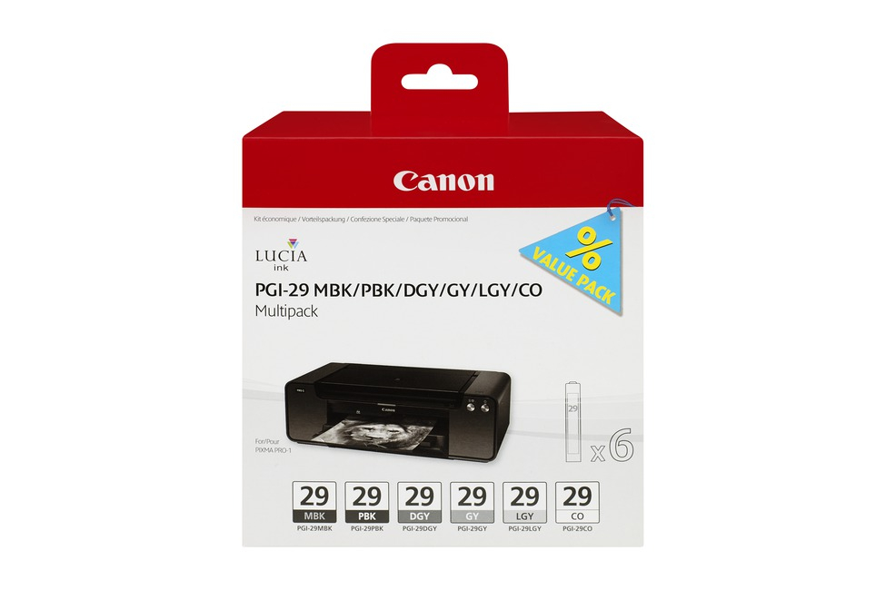 Набор картриджей CANON PGI-29 MBK  многоцветный,  6  картриджей в Москвe