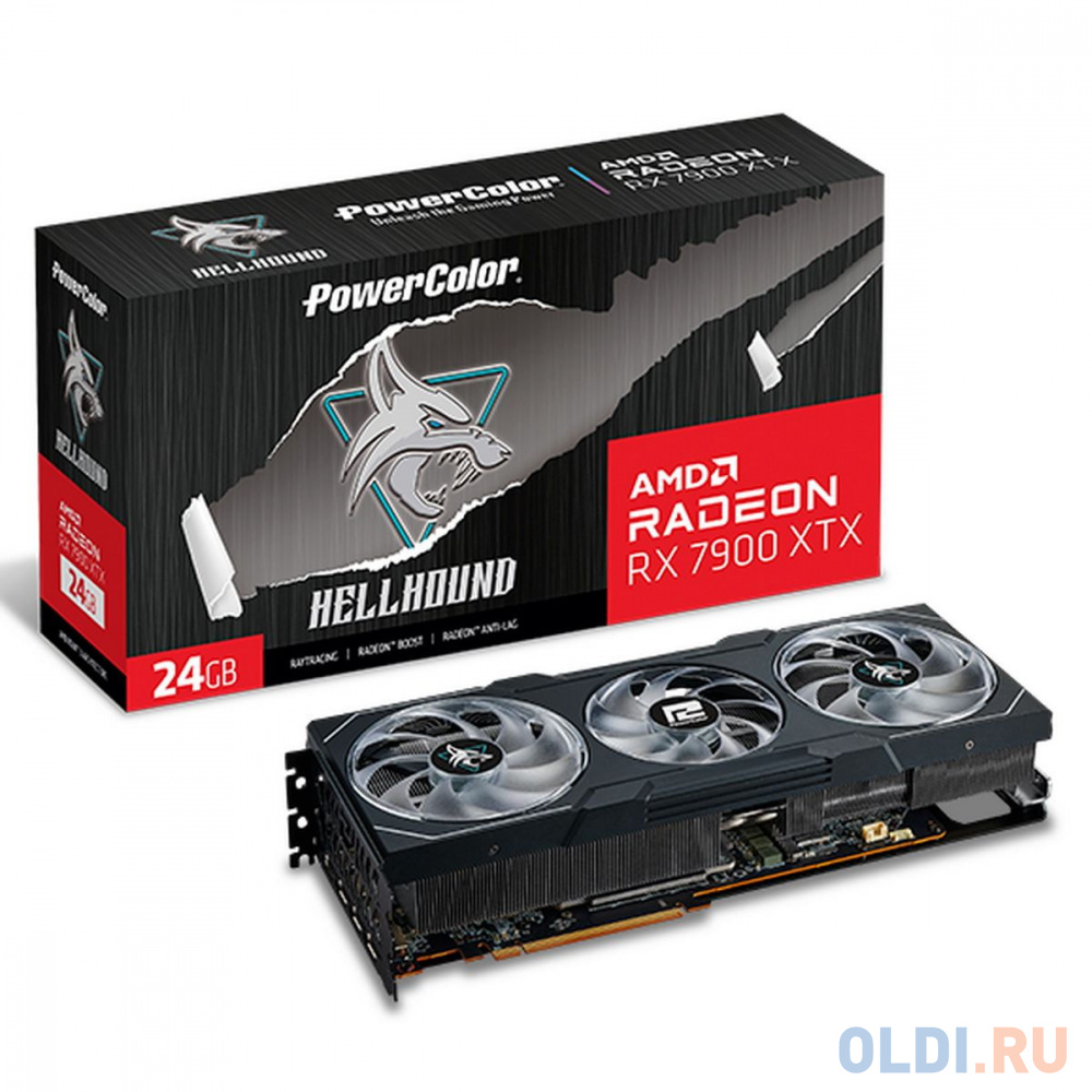 Видеокарта PowerColor PCI-E 4.0 RX7900XTX 24G-L/OC AMD Radeon RX 7900XTX 24Gb 384bit GDDR6 2525/20000 HDMIx1 DPx3 HDCP Ret в Москвe