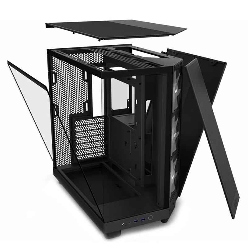 Корпус NZXT H6 Flow RGB без БП Black CC-H61FB-S1