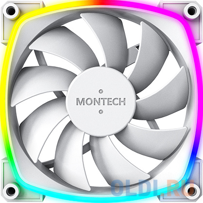 Вентилятор для корпуса Montech AX120 ARGB 120х120x25 белый 4-pin 27дБ (упак.:3шт) (AX120 PWM WHITE 3 IN 1) Ret в Москвe