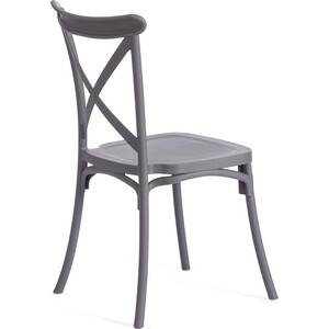 Стул TetChair Cross (mod PL24) пластик 48x58x89 см Dark-grey (темно-серый) 15537