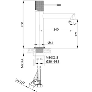 Смеситель для раковины Vincea Desire брашированное золото (VBF-1D1BG)