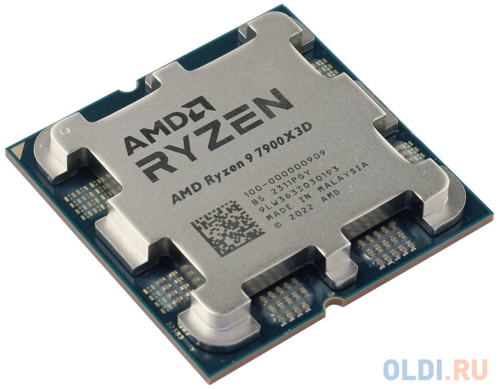 RYZEN 9 7900X3D OEM (Raphael, 5nm, C12/T24, Base 4,4GHz, Turbo 5,6GHz, RDNA 2 Graphics, L3 128Mb, TDP 120W, SAM5)