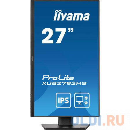 LCD Iiyama 27" XUB2793HS-B6 {IPS 1920x1080 100Hz 1ms 250cd HDMI DisplayPort M/M HAS Pivot}