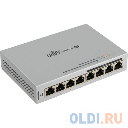 Коммутатор Ubiquiti UniFi Switch 8 60W управляемый UniFi 8 портов 10/100/1000Mbps PoE(60W) US-8-60W-