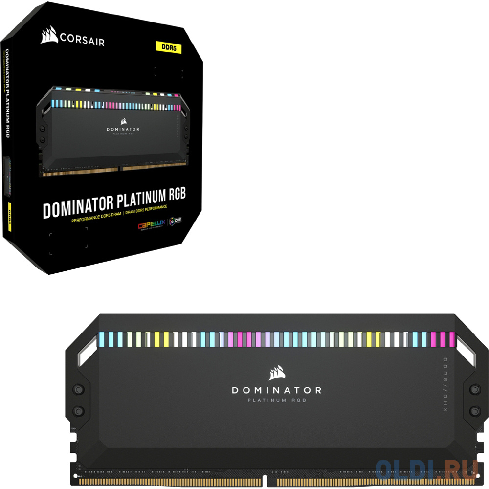 Память DDR5 2x16Gb 5200MHz Corsair CMT32GX5M2B5200C40 DOMINATOR PLATINUM RGB RTL PC5-41600 CL40 DIMM 288-pin 1.25В с радиатором Ret