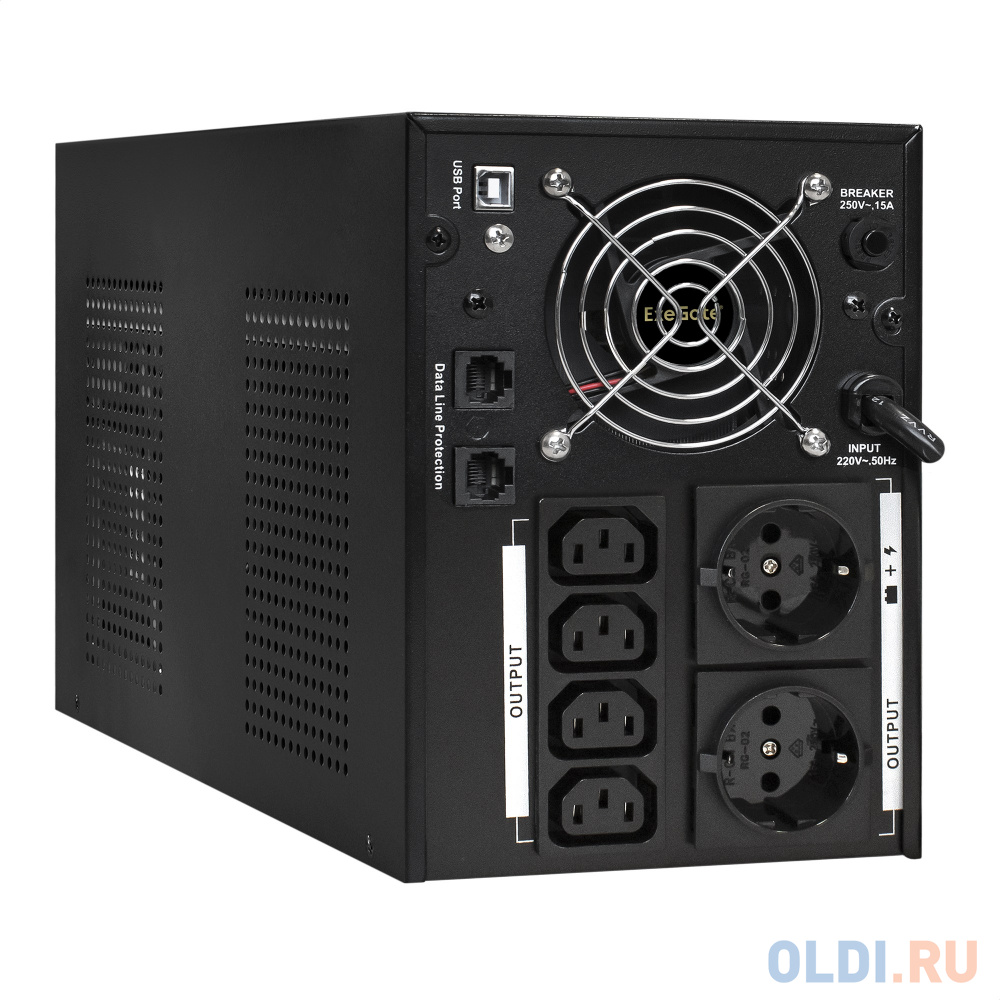 ИБП ExeGate SpecialPro Smart LLB-3000.LCD.AVR.2SH.4C13.RJ.USB <3000VA/1800W, LCD, AVR,2*Schuko+4*C13,RJ45/11,USB, металлический корпус, Black> в Москвe