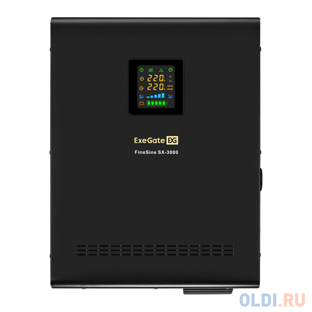 Комплект ИБП EX296003RUS + батарея 75Aч EX282983RUS 4шт (инвертор, синус, для котла, настенный) ExeGate FineSine SX-3000.LCD.AVR.2SH.T <3000VA/2100