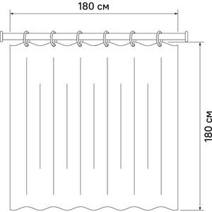 Штора для ванной IDDIS Basic 180x180, серая (B07P118i11) в Москвe