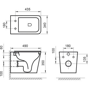 Комплект унитаза BelBagno Ardente-R с инсталляцией и сиденьем микролифт (BB520CHR, BB132SC, BB001-120, BB015-SR-CHROME)