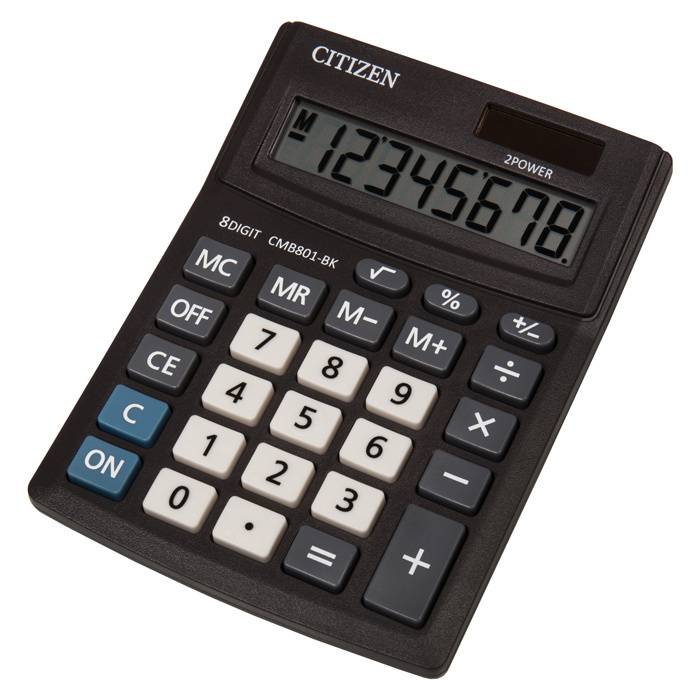 Калькулятор настольный Citizen CMB801BK черный