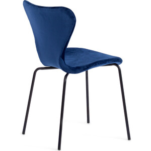 Стул TetChair Jacobsen soft (mod DC 103) металл/флок 59x45,5x84,5 синий в Москвe