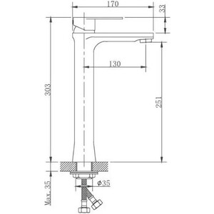 Смеситель для раковины Haiba HB807 нержавеющая сталь (HB11807) в Москвe