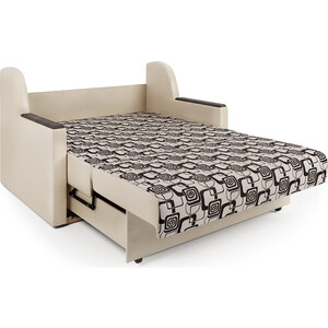Диван-кровать Шарм-Дизайн Аккорд Д 140 экокожа беж и ромб