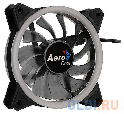 Вентилятор Aerocool REV RGB , 120x120x25мм, 16,8 млн. цветов, RGB подсветка в виде двойного кольца, 3-Pin, 1200 об/мин, 41,3 CFM, 15,1 дБА в Москвe