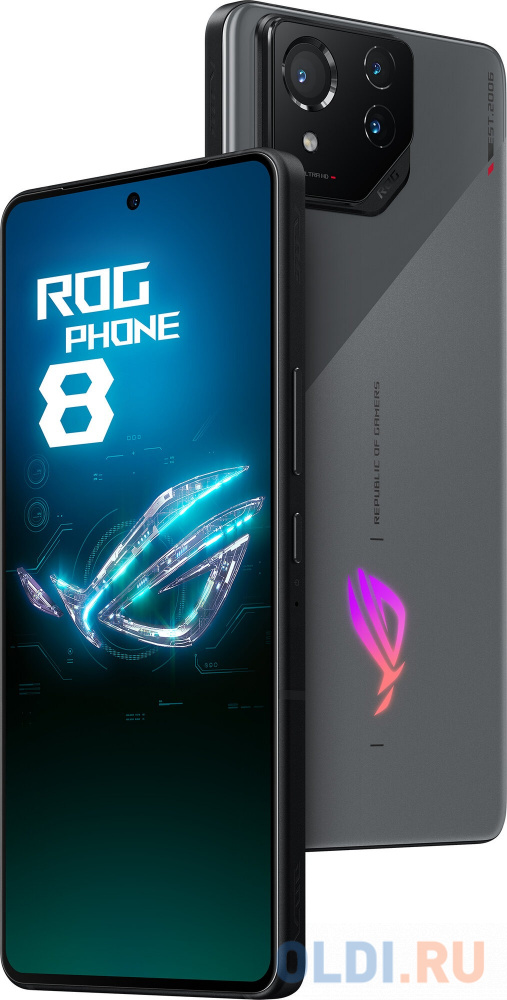 Смартфон Asus AI2401_A ROG Phone 8 256Gb 12Gb серый моноблок 3G 4G 2Sim 6.78" 1080x2400 Android 14 50Mpix 802.11 a/b/g/n/ac/ax/be NFC GPS GSM900/ в Москвe