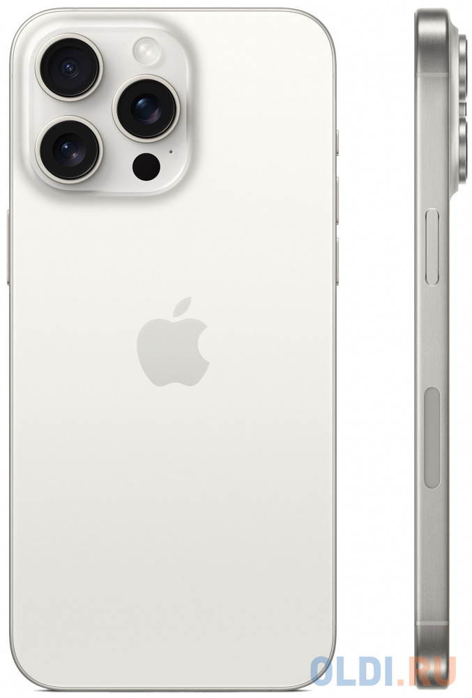 Смартфон Apple A3105 iPhone 15 Pro Max 256Gb белый титан моноблок 3G 4G 1Sim 6.7" 1290x2796 iOS 17 48Mpix 802.11 a/b/g/n/ac/ax NFC GPS Protect