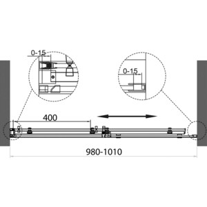 Душевая дверь BelBagno Acqua BF-1 100х195 прозрачная, хром (ACQUA-BF-1-100-C-Cr) в Москвe