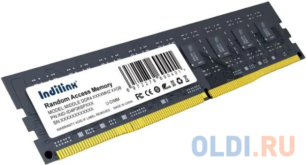 Оперативная память для компьютера Indillinx IND-ID4P32SP16X DIMM 16Gb DDR4 3200 MHz IND-ID4P32SP16X