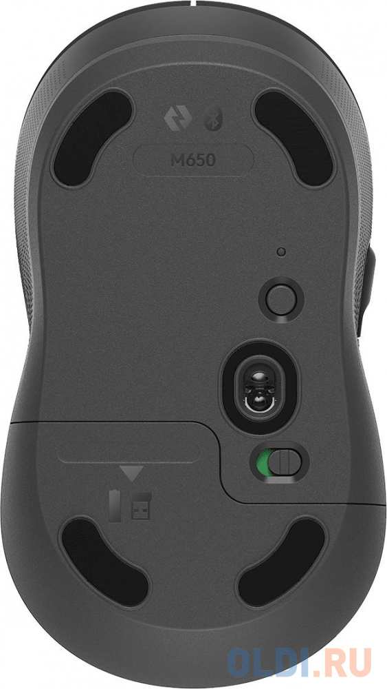 Мышь Logitech M650 графитовый оптическая (4000dpi) беспроводная BT/Radio USB (4but)