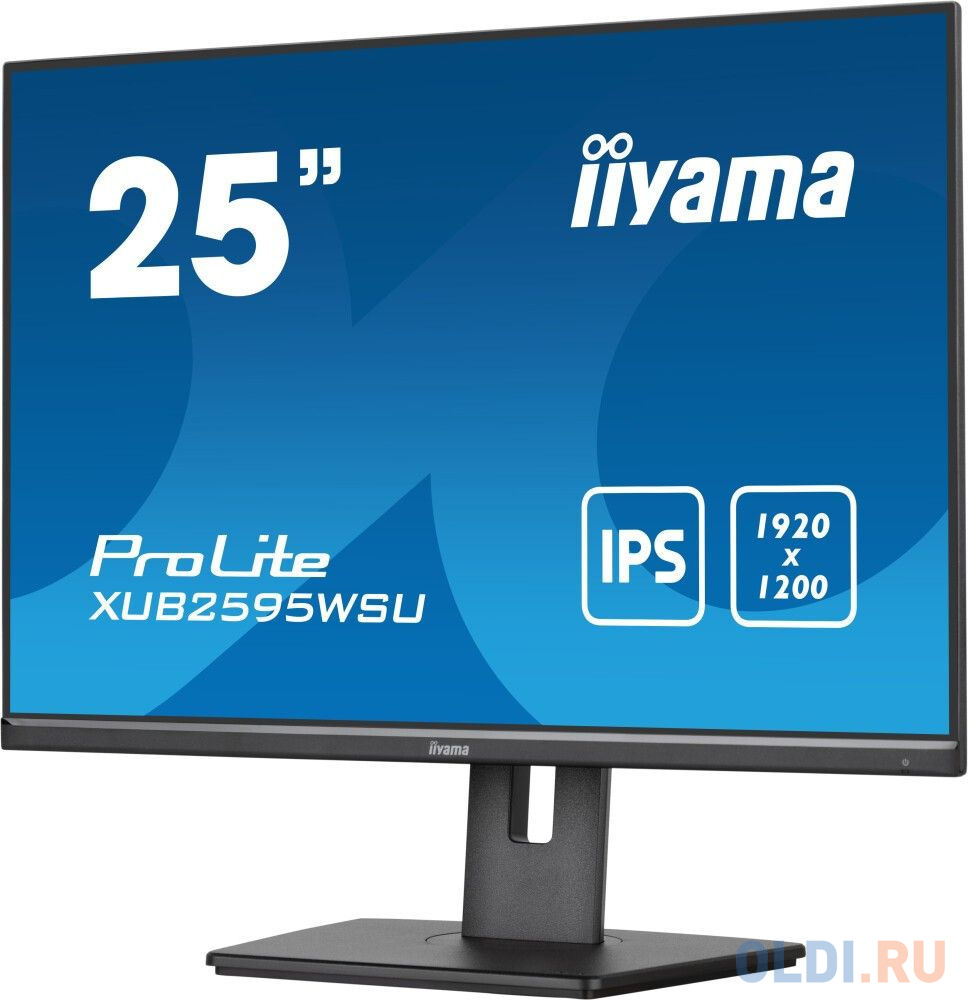 LCD Iiyama 25" XUB2595WSU-B5 черный {IPS 1920x1200 75Hz 4ms 300cd D-Sub HDMI DisplayPort USB M/M HAS Pivot} в Москвe