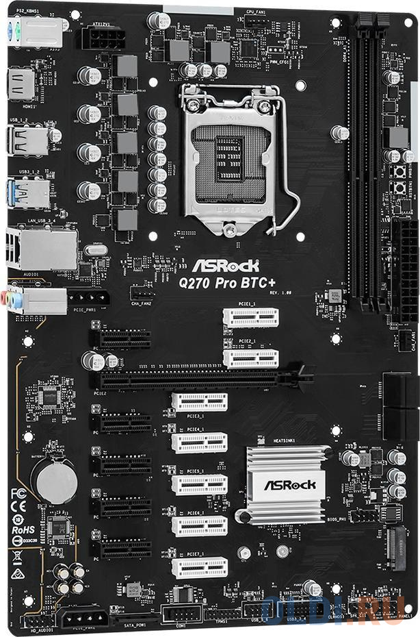 Материнская плата ASRock Q270 PRO BTC+