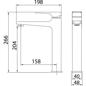 Смеситель для раковины Grossman Classic черный матовый (520.K35.04.210)