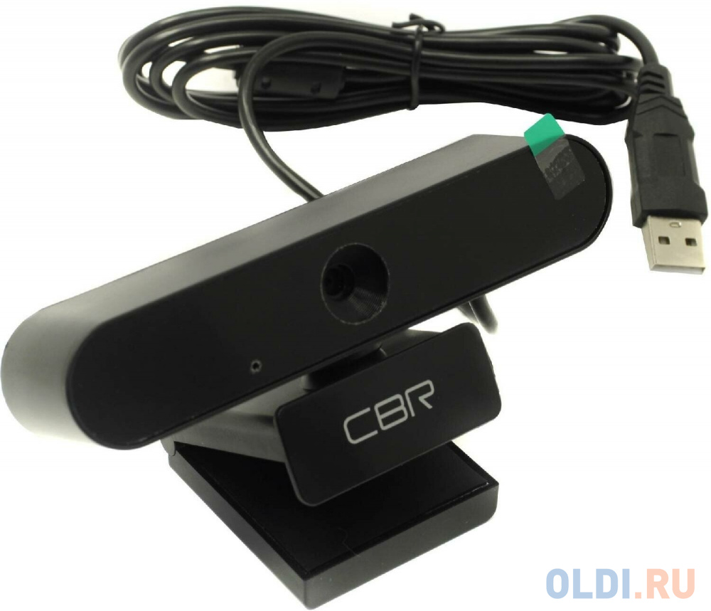 CBR CW 870FHD Black, Веб-камера с матрицей 2 МП, разрешение видео 1920х1080, USB 2.0, встроенный микрофон с шумоподавлением, автофокус, крепление на м